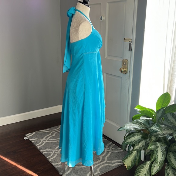 David’s Bridal Halter Tie High-Low Dress - Picture 4 of 9
